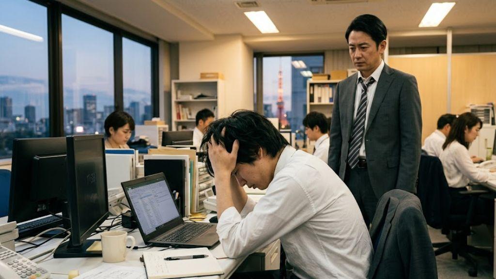 明らかな不調に悩む従業員にどう対応してよいかわからず立ち尽くす管理職.jpg