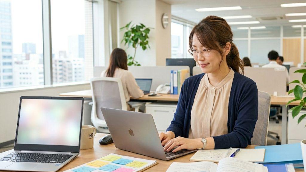 熱中症対策義務化に関する問い合わせに対応する女性従業員.jpg