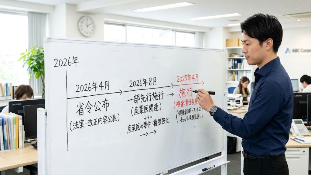 2026年4月省令公布から2027年4月施行までの健康診断見直しスケジュール.jpg
